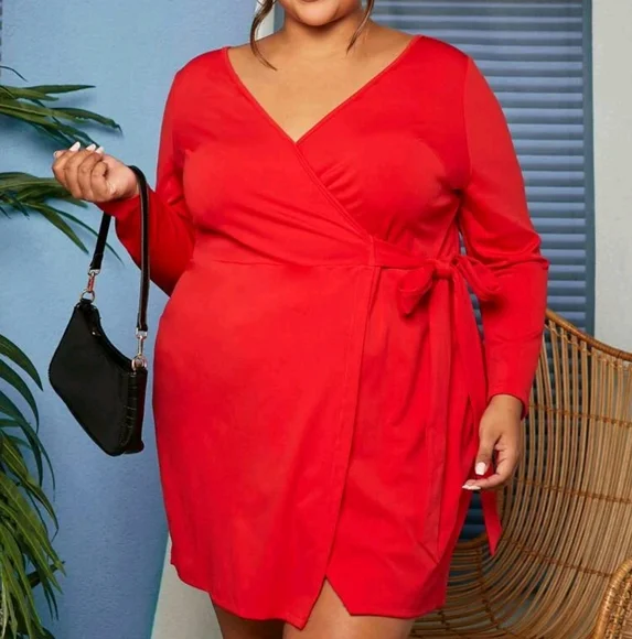 SHEIN Dresses Wrap Dress Poshmark